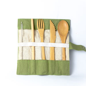 Eco-Friendly Bamboo Cutlery Set with Travel Pouch ( ECO30 )