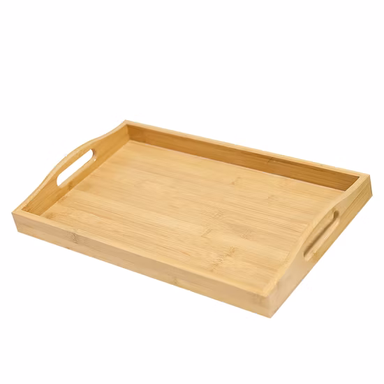 Wooden-Service-Tray-Bamboo-Wooden-Tray-Wooden-Decorative-Tray-Coffee-Table-Tray-Wooden-Food-Tray-a-Tray-with-a-Handle-Custom-Logo
